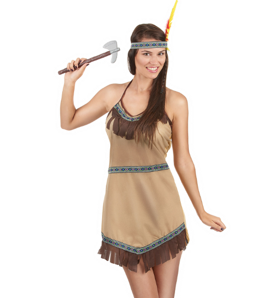 Déguisement indienne beige clair femme
