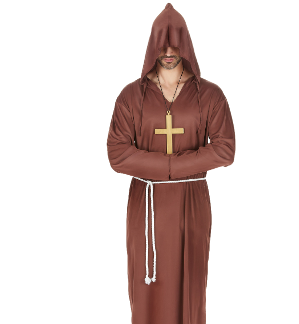 Déguisement moine marron clair homme