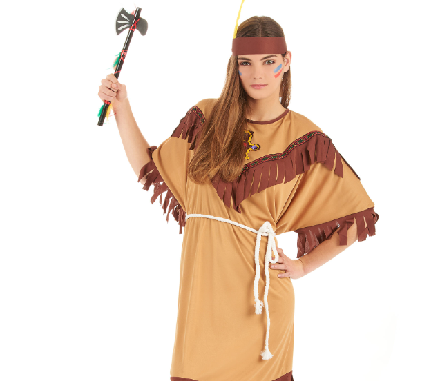 Déguisement indienne bicolore femme