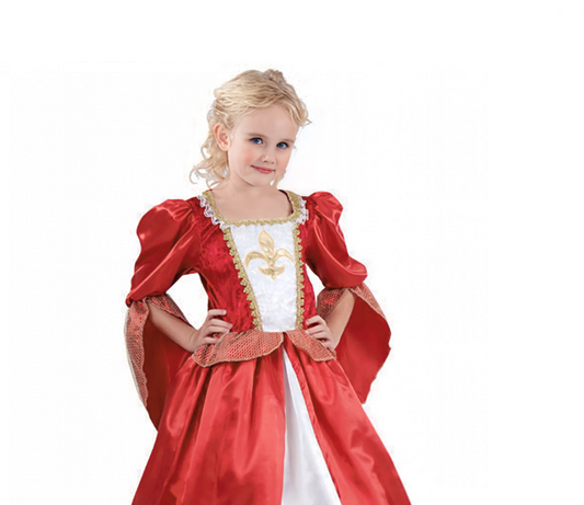 Déguisement princesse médiévale effet satiné fille