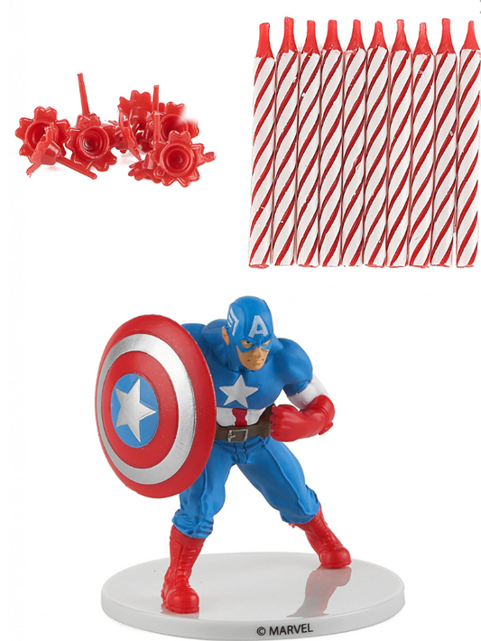 Kit bougie d'anniversaire Captain America ™