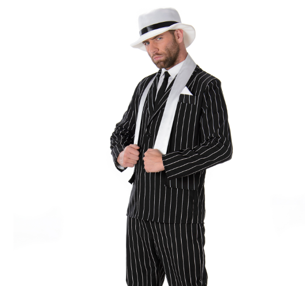 Déguisement gangster noir homme