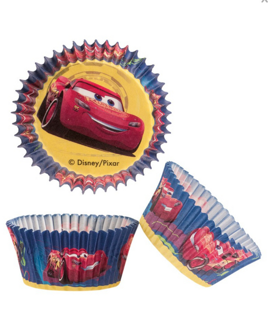 Moules à cupcake Cars™ 5 x 3 cm par 25