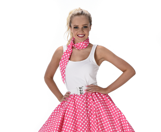 Déguisement années 50 rose à pois femme