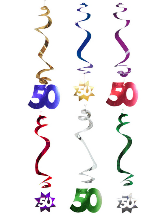 Décorations à suspendre spirale 50 ans