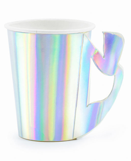 Gobelets en carton sirène holographique 220 ml