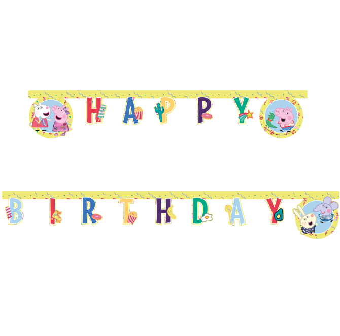 Guirlande Happy Birthday Peppa Pig™ 2 m