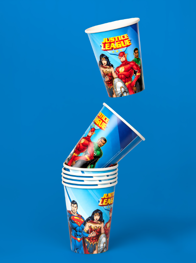 Gobelets en carton FSC® Justice League™ 210 ml
