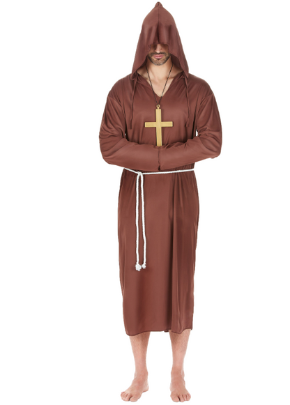 Déguisement moine marron clair homme