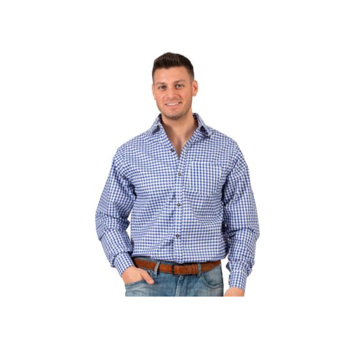 Chemise à carreau luxe blue/blanc