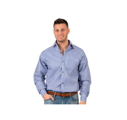 Chemise à carreau luxe blue/blanc