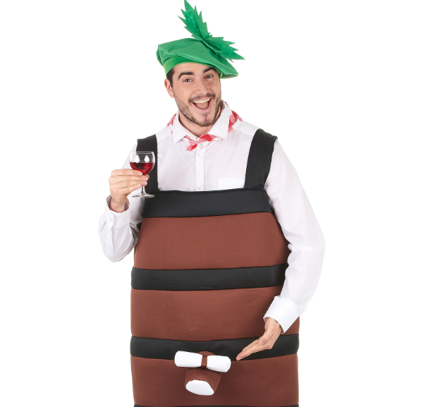 Déguisement tonneau de vin adulte
