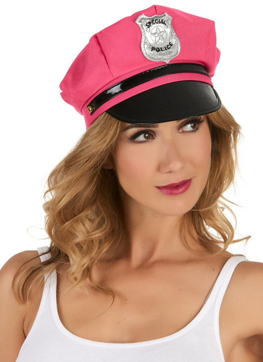 Casquette policière rose femme
