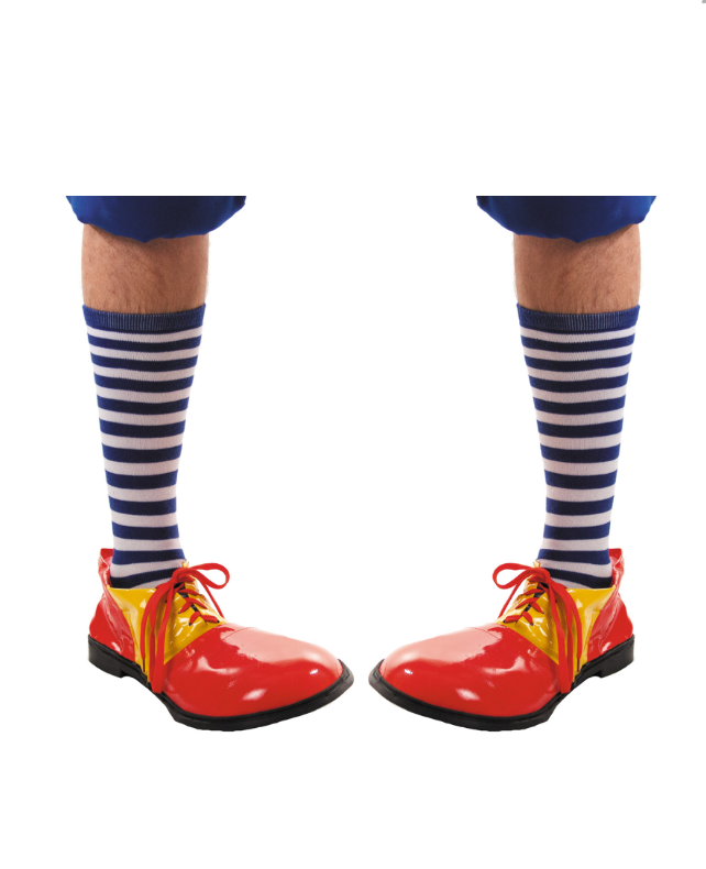 Chaussettes rayées bleues et blanches adulte