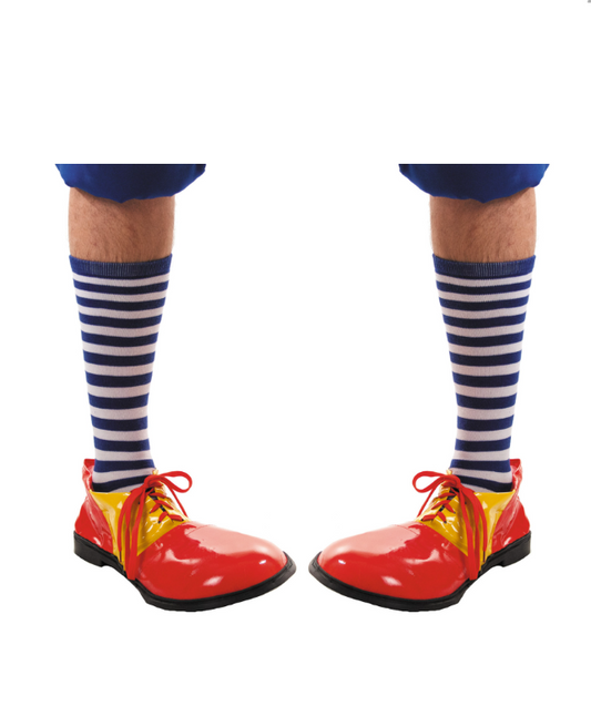 Chaussettes rayées bleues et blanches adulte