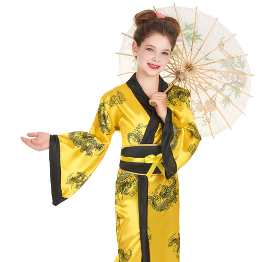 Déguisement chinoise jaune fille