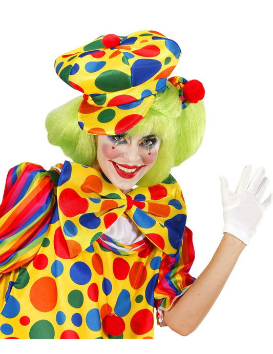 Beret à pois clown adulte