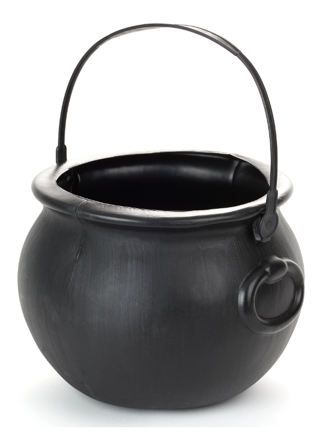 Petit chaudron à bonbons Halloween 18 cm