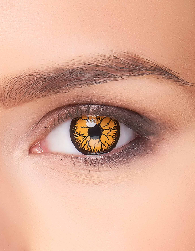 Lentilles fantaisie monstre orange 3 mois adulte