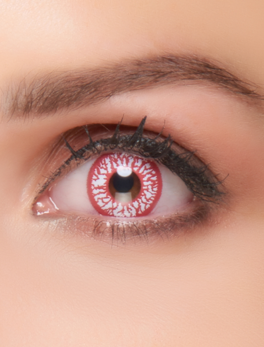 Lentilles fantaisie oeil injecté de sang 1 an adulte Halloween