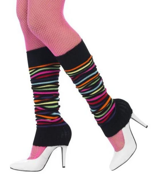 Jambières striées noires et multicolores femme