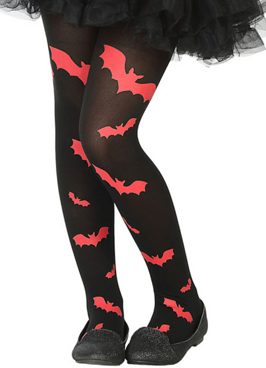 Collants chauve souris noir et rouge enfant