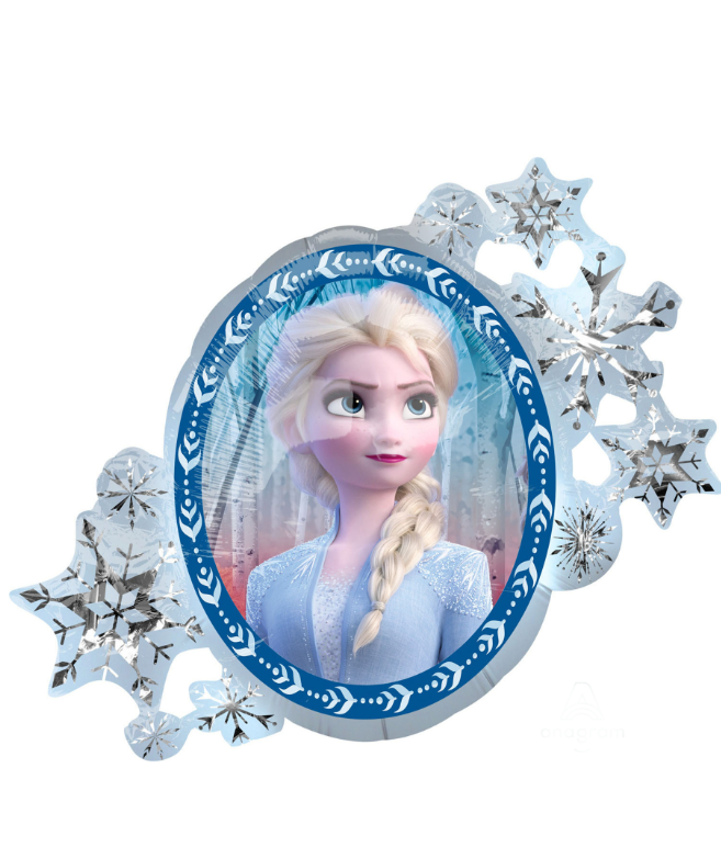 Ballon aluminium recto verso Elsa et Anna La Reine des Neiges 2™ 76 x 66 cm