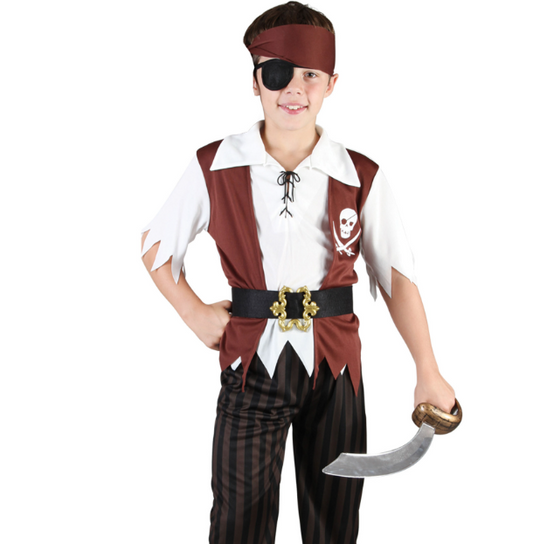 Déguisement pirate noir et blanc garçon