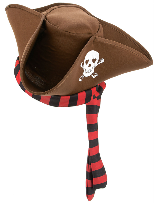 Chapeau de pirate marron adulte