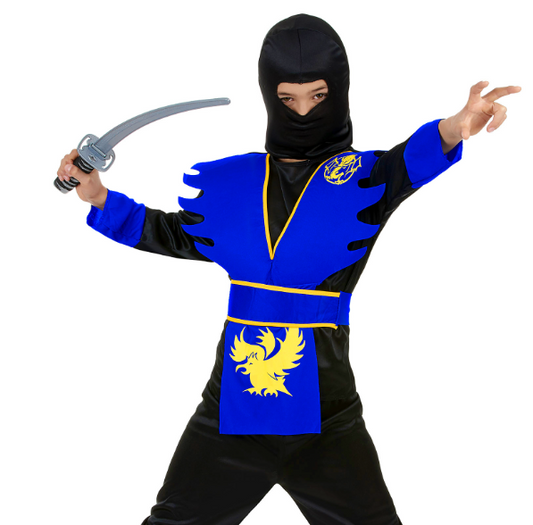 Déguisement ninja bleu garçon