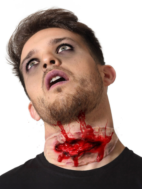 Fausse plaie gorge ouverte adulte