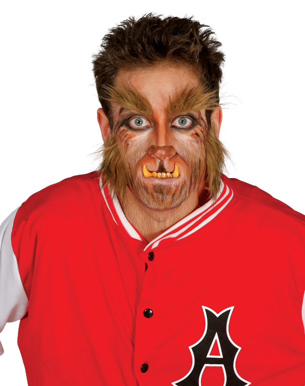 Barbe et sourcils loup-garou homme