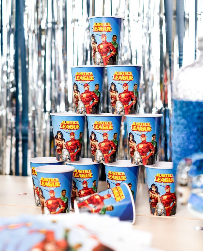 Gobelets en carton FSC® Justice League™ 210 ml