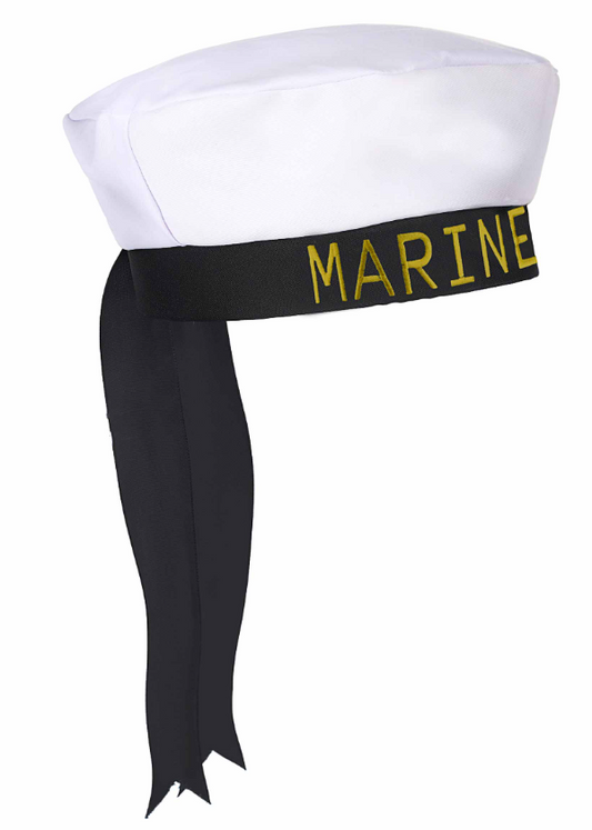 Chapeau marin ruban noir adulte