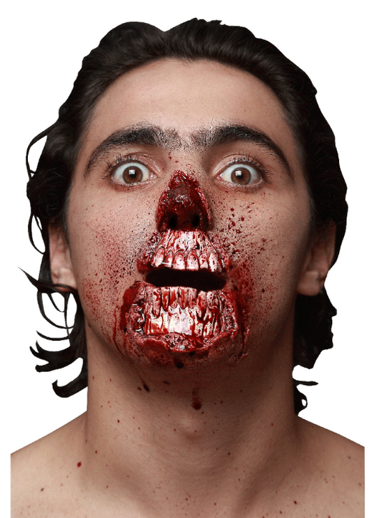 Fausse blessure bouche arrachée adulte Halloween