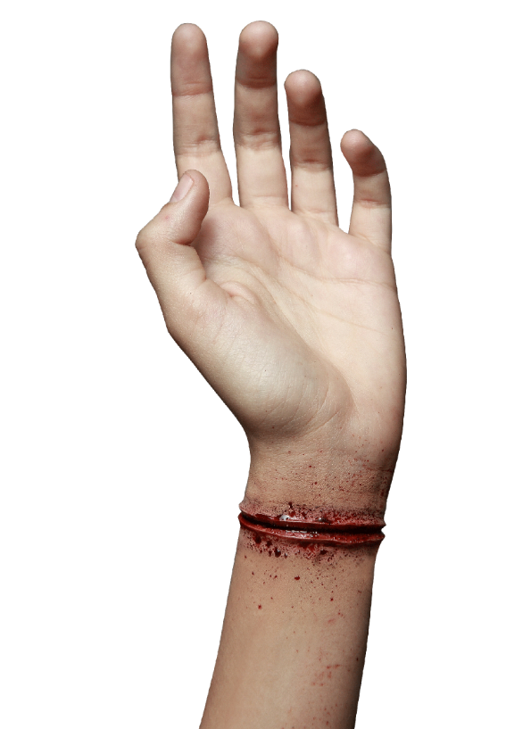 Fausse blessure poignet tranché adulte Halloween