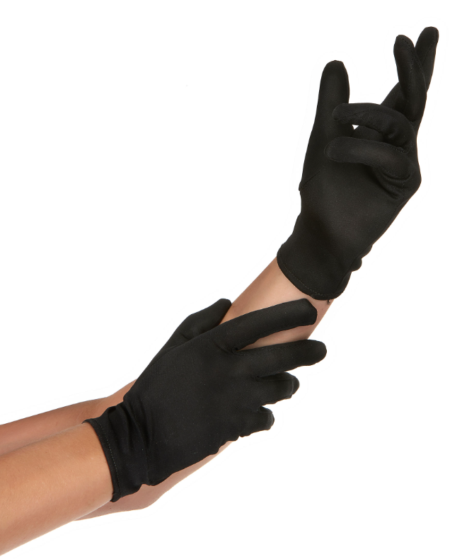 Gants courts noirs adulte