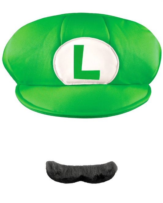 Casquette et Moustache Luigi™ Adulte