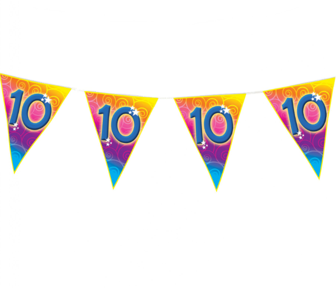 Guirlande fanions âge 10 ans 5 m