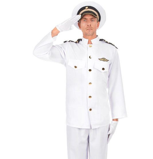 Déguisement uniforme d'officier de la marine homme