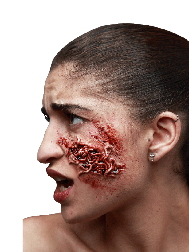 Fausse blessure invasion de vers adulte Halloween