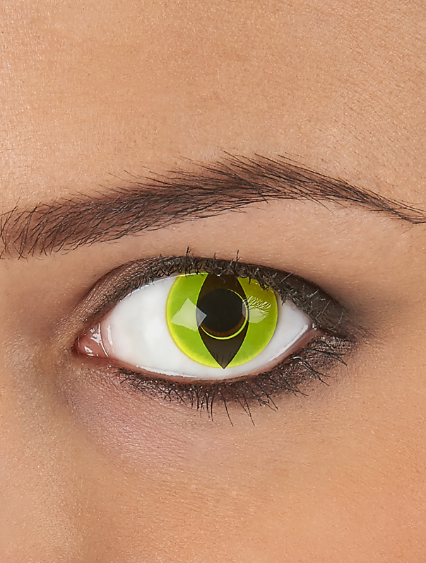 Lentilles fantaisie oeil reptile jaune adulte