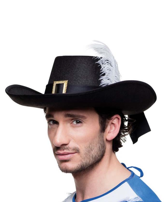 Chapeau mousquetaire noir adulte
