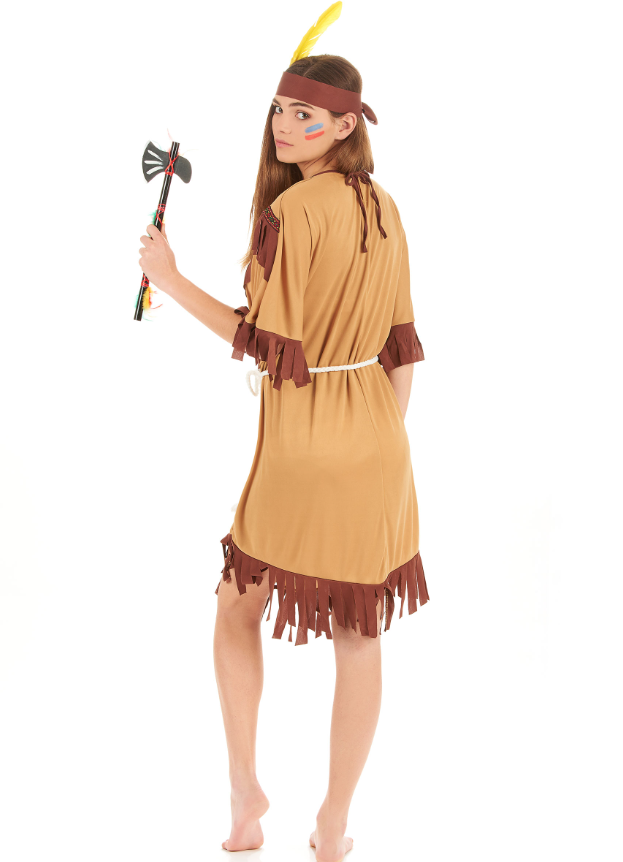 Déguisement indienne bicolore femme