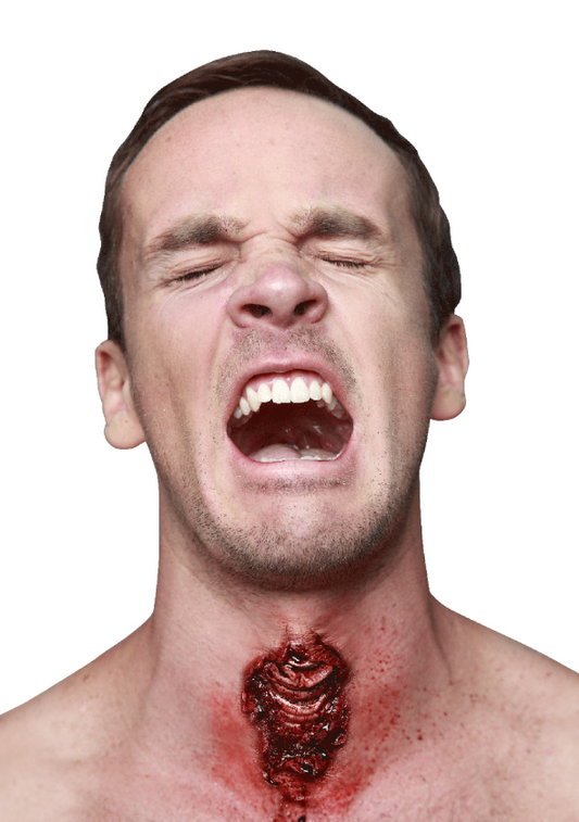 Fausse blessure gorge apparente adulte Halloween