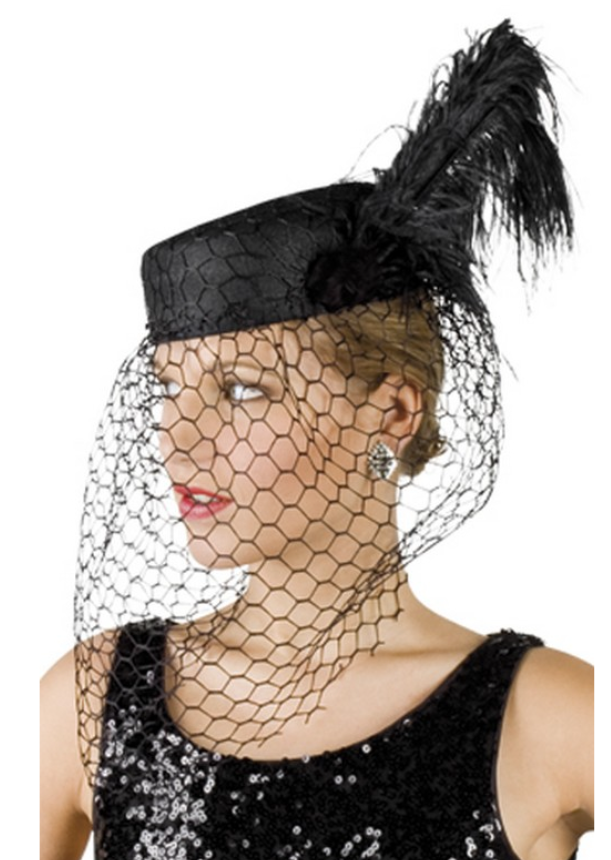 Coiffe veuve noire femme
