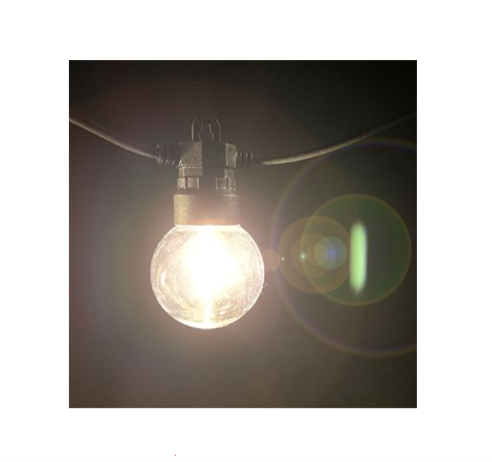 Guirlande lumineuse de 12,5 m avec 20 ampoules LED