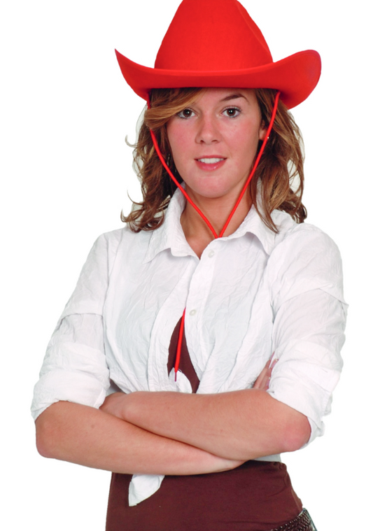 Chapeau cowboy rouge adulte