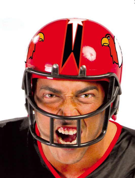 Casque joueur football rouge adulte