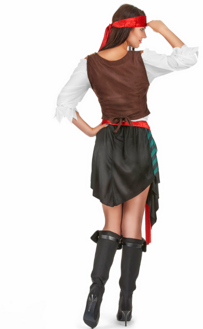 Déguisement pirate rayé femme